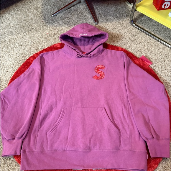 FW20 Supreme S Logo Hooded Sweatshirt Large - Picture 2 of 6